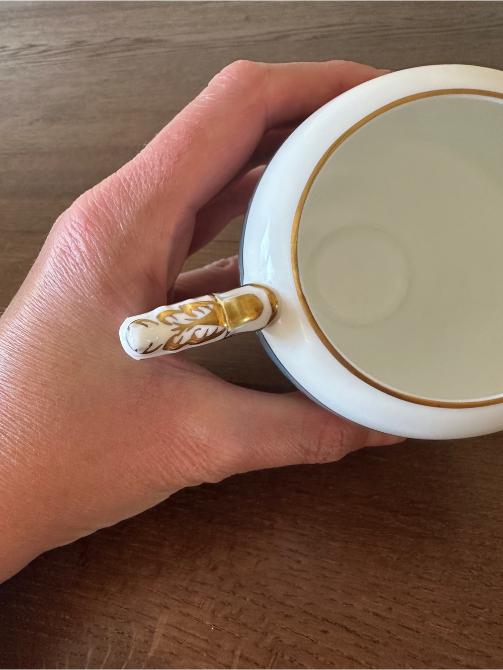 Blue Floral Gold-Trim Porcelain Creamer - Picture 8 of 9